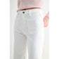 White High Rise Cropped Jeans
