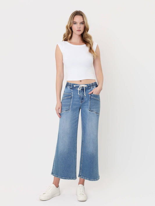Vervet Drawstring Wideleg Jeans