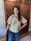 Olive Striped Top