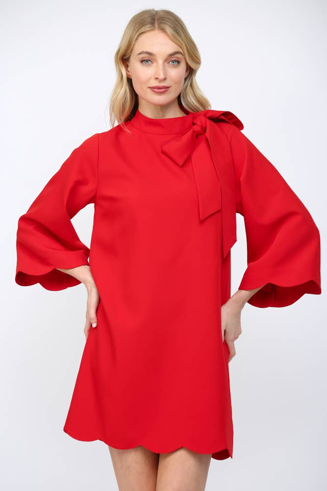 High Neck Tie Dress