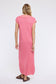Coral Stripe Knit Dress