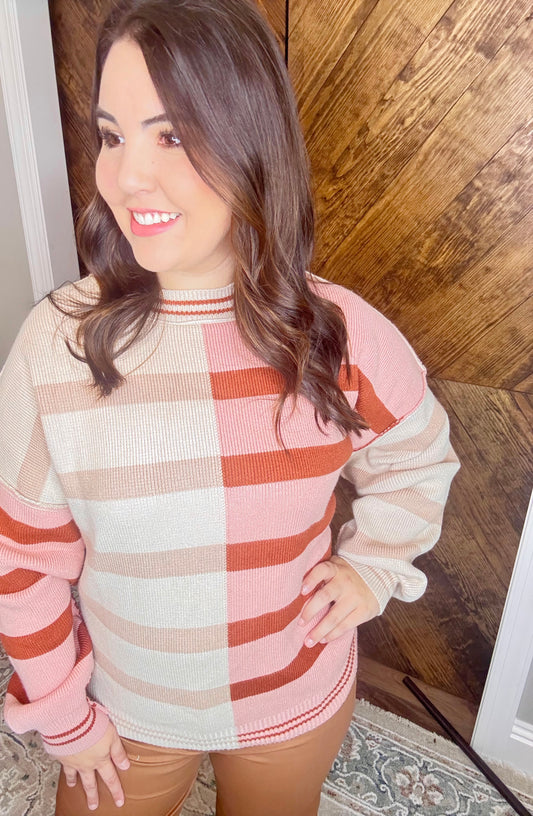 Comfy Stripes Knit Sweater