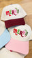 MERRY Christmas Hat : Pink + beige