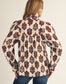 Ruffled High Neck Print Top
