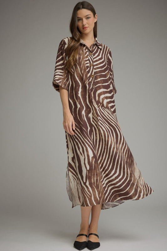 Zebra Midi Dress - Ships 11/7
