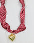 Garnet Scarf Charm Necklace