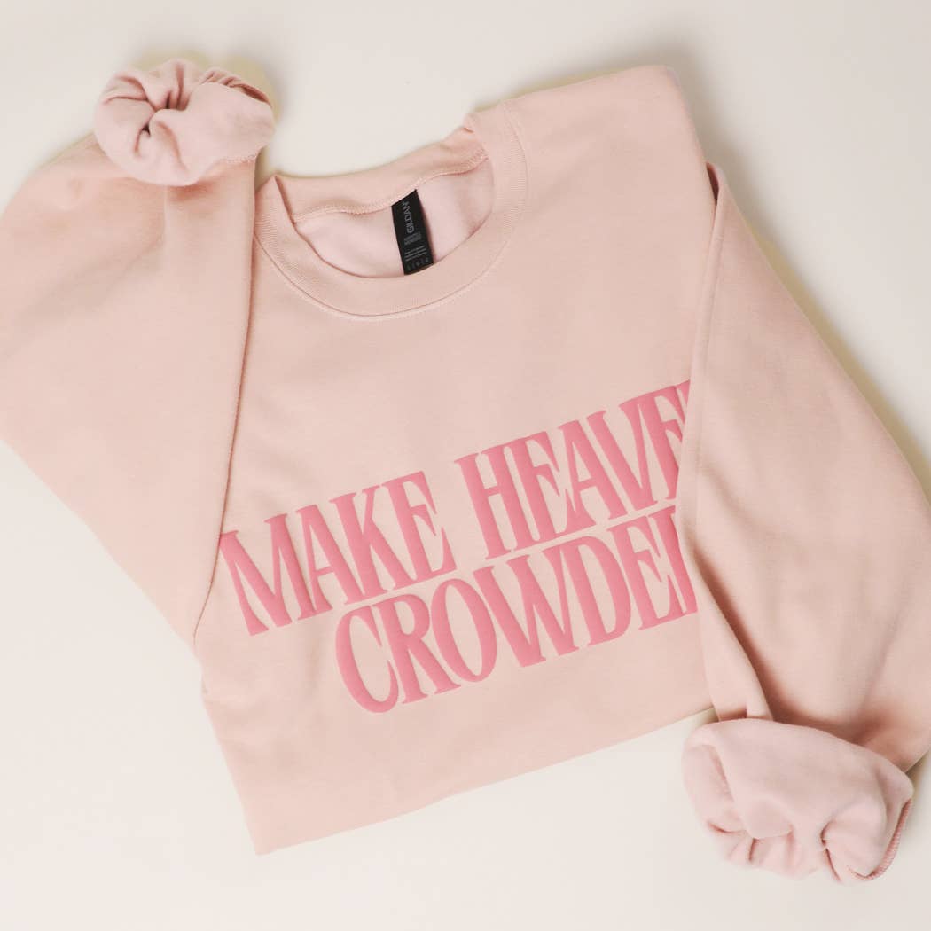 Pre Order - Make Heaven Crowded Puff Sweatshirt: DUSTY ROSE