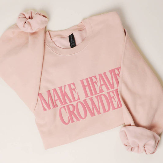 Pre Order - Make Heaven Crowded Puff Sweatshirt: DUSTY ROSE