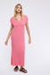 Coral Stripe Knit Dress