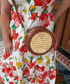 Rattan Circle Crossbody