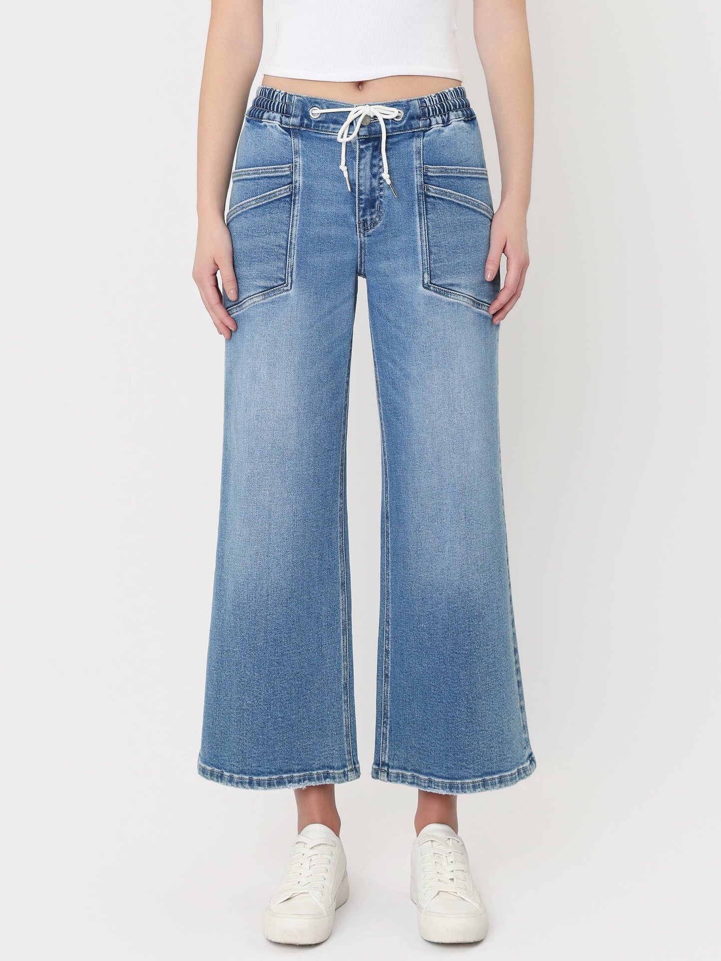Vervet Drawstring Wideleg Jeans