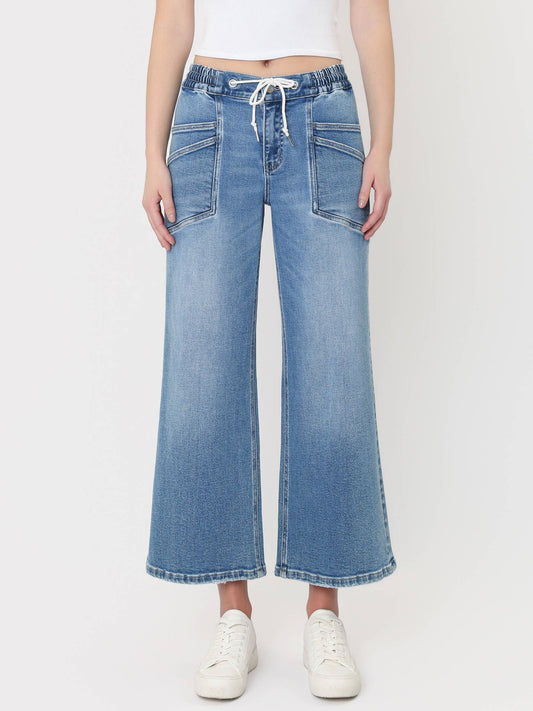 Vervet Drawstring Wideleg Jeans