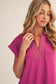 Magenta Collared Midi Dress