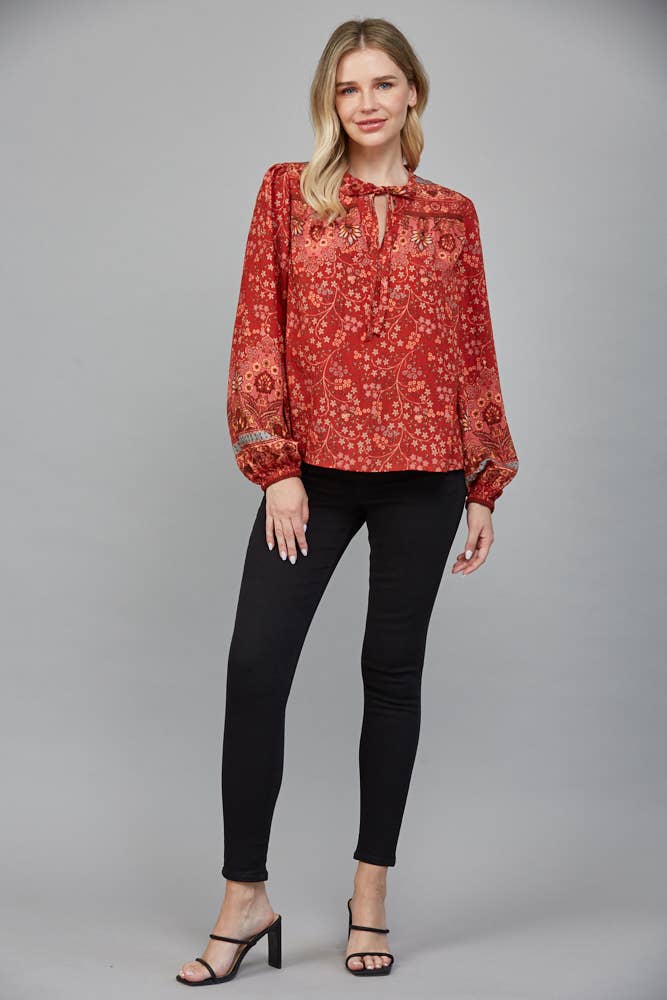 Brick Floral Top