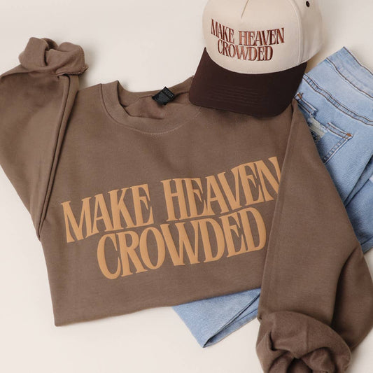 Pre Order - Make Heaven Crowded Puff Sweatshirt: BROWN SAVANA