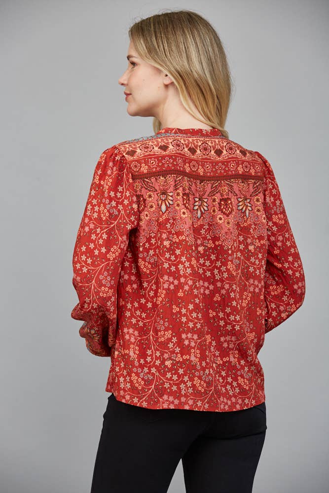 Brick Floral Top
