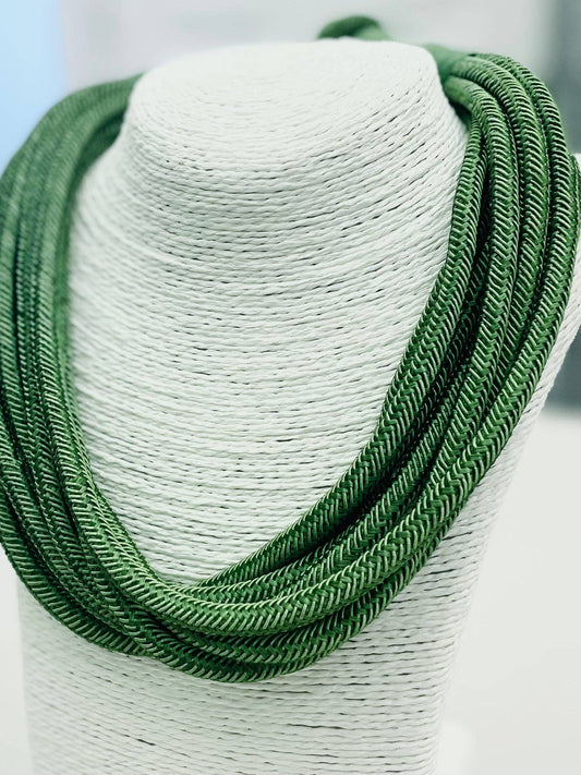 Sage Green Corded Necklace