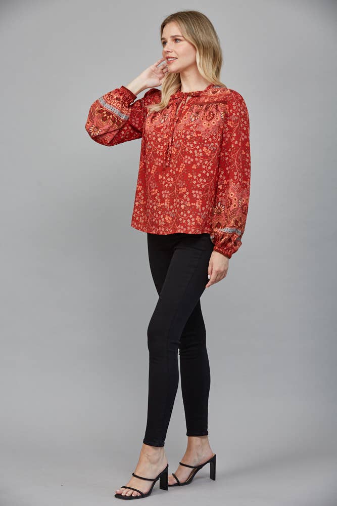 Brick Floral Top