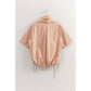 Taupe Bubble Hem Relaxed Fit Shirt