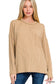 Light Mocha Corded Long Sleeve Top