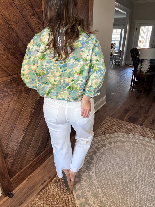 Olivia White Cropped Jeans