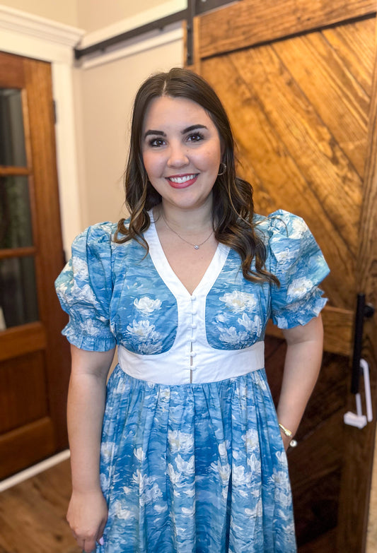 Blue and White Dreams Dress