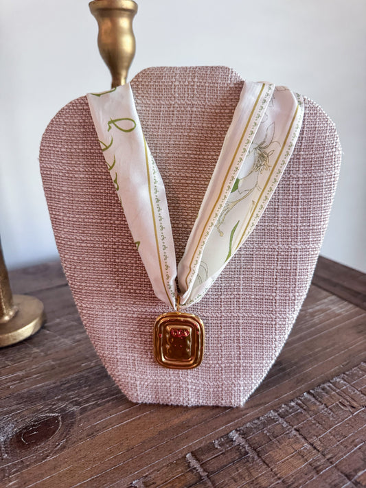 Magnolia Blooms Scarf Necklace