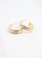 Fisher Ribbed Hoop Earring Gold: Default