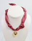 Garnet Scarf Charm Necklace