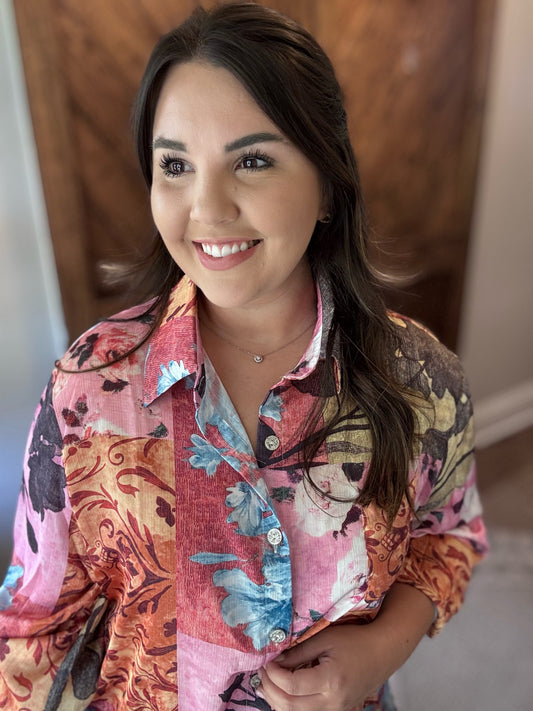 Patchwork Long Sleeve Top