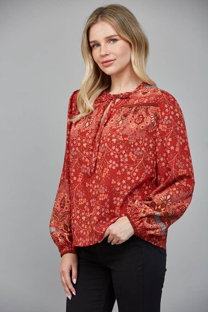 Brick Floral Top