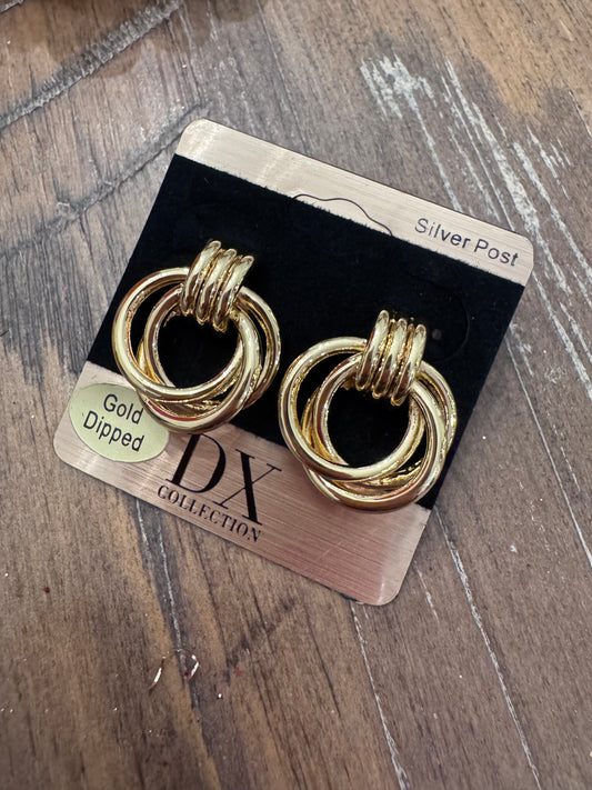 Gold Doorknocker Earrings