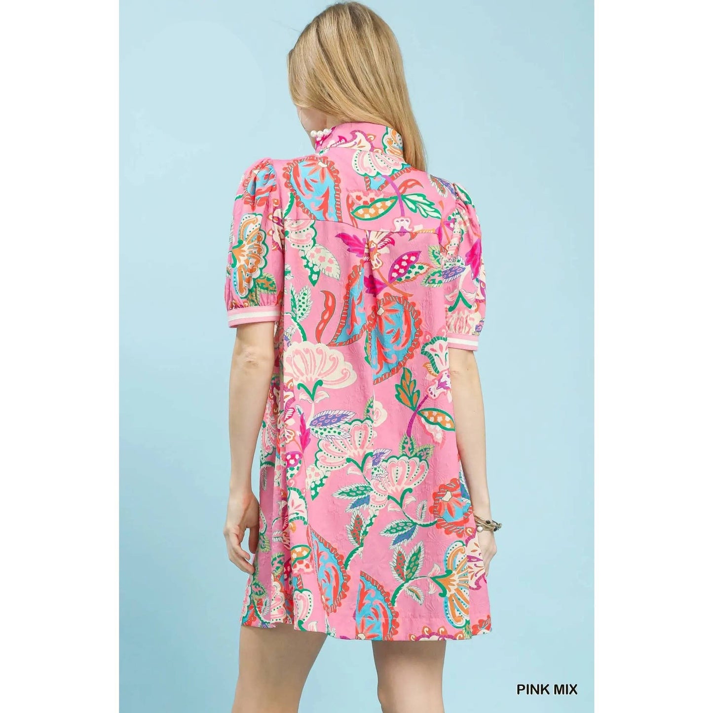 Pink Paisley Print Dress