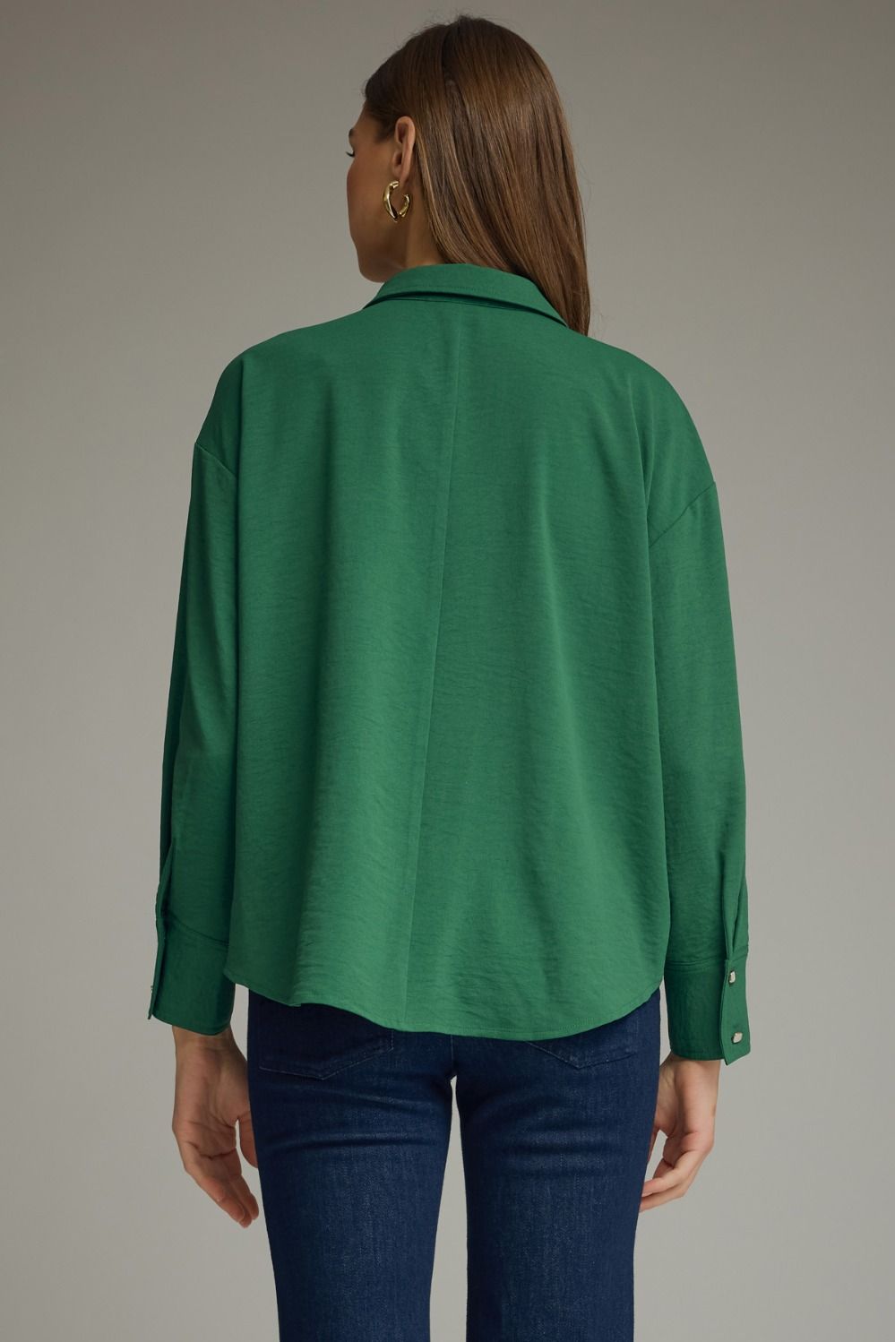 Evergreen Satin Blouse