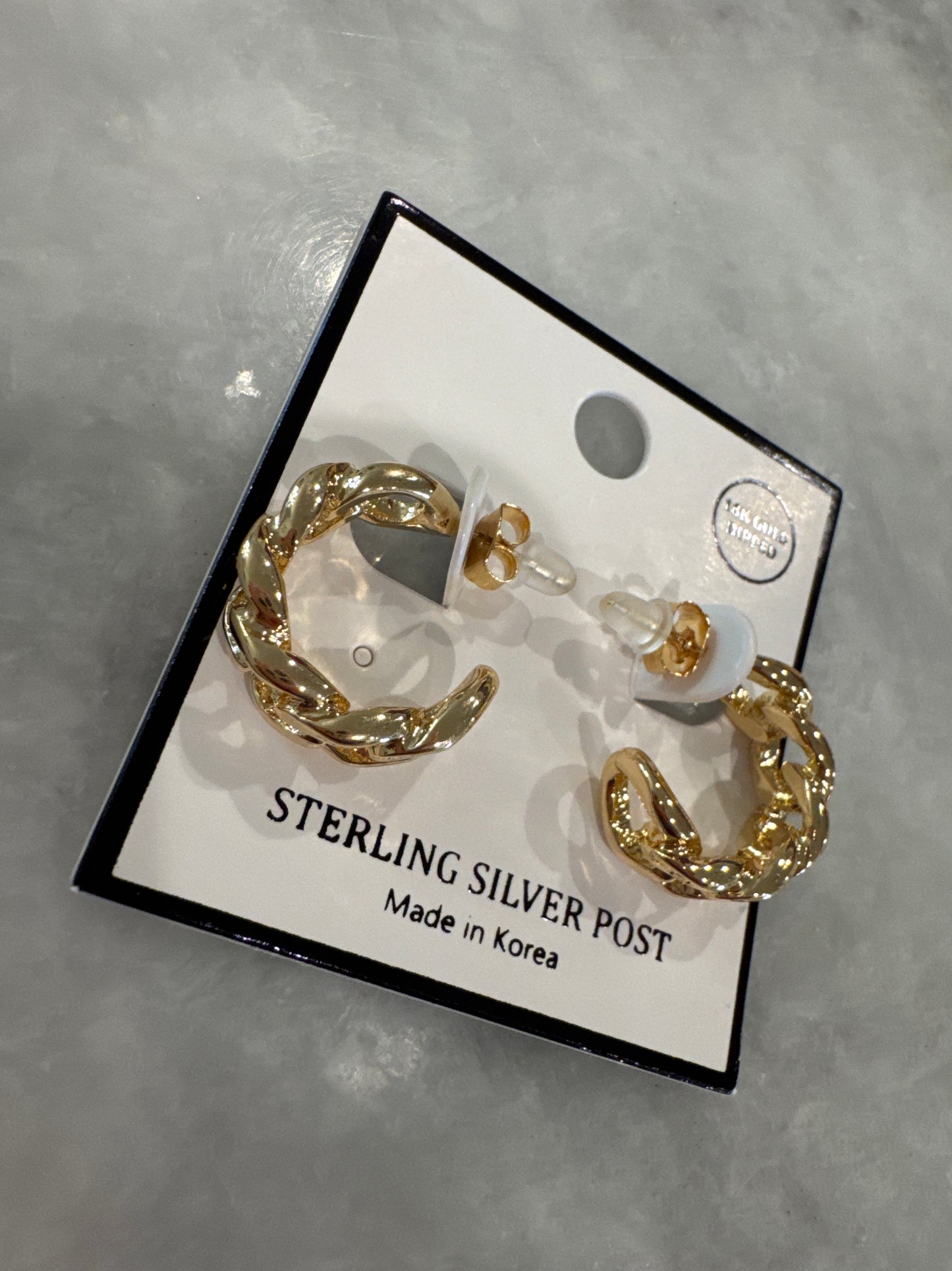 Chain Link Hoop Earrings