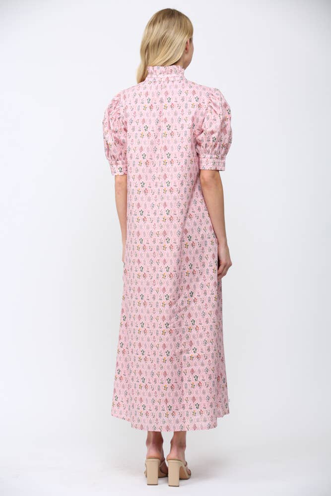 Floral Mock Neck Dress