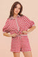 Gingham Shorts Set