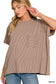 Corded Short Sleeve Front Pocket Top