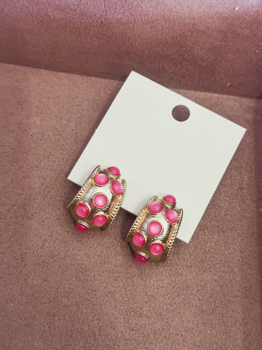 Feeling Fancy Pink Earrings
