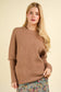 Mocha Dolman Sleeve Oversized Knit Sweater Top