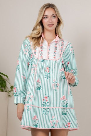 Mint Blossom Dress