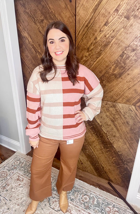 Comfy Stripes Knit Sweater