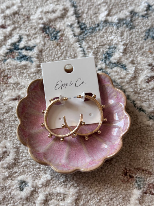 Gold Stud Hoops