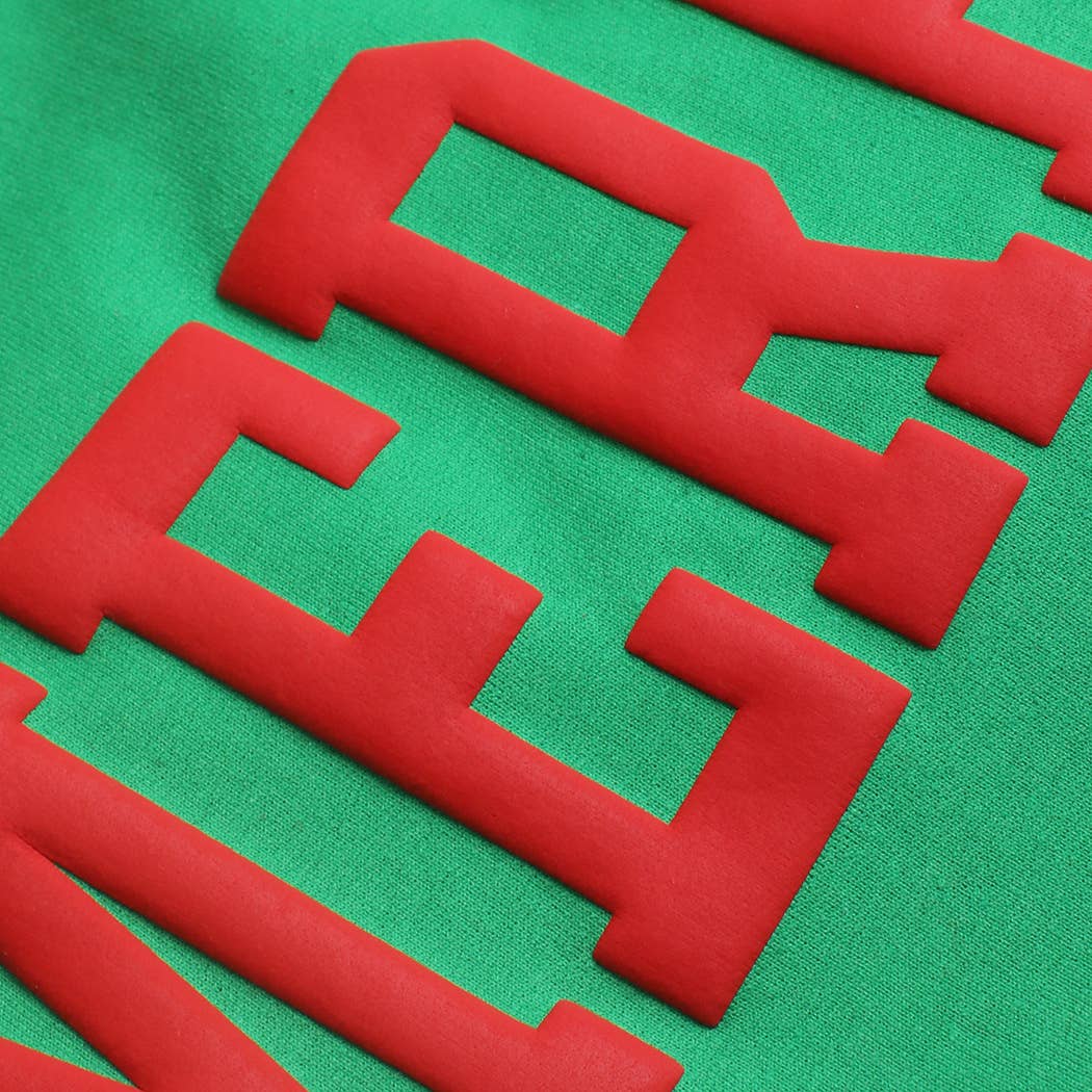 MERRY Puff Raised Letter Heavyweight Sweatshirt: IRISHGREEN