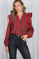 Holiday Feels Plaid Blouse