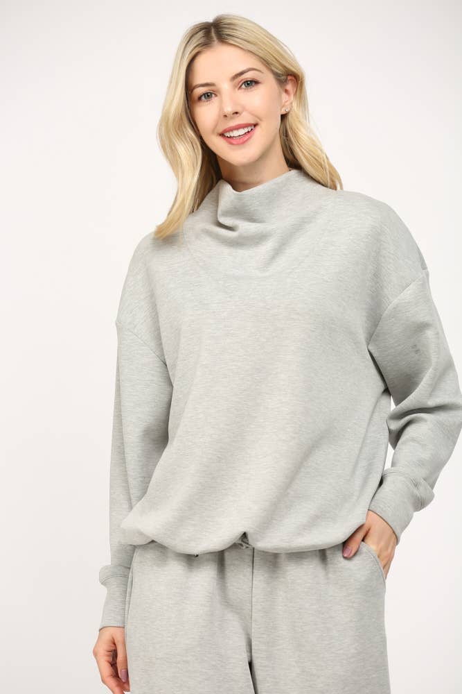 Modal Cowl Neck Sweatshirt