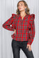 Holiday Feels Plaid Blouse