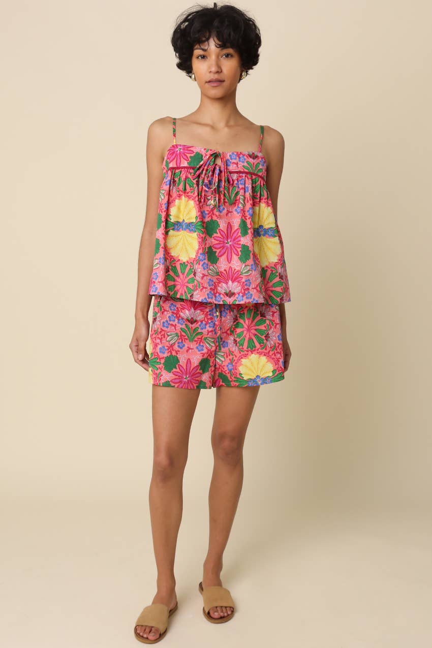 Nora Floral Tie Cami Top