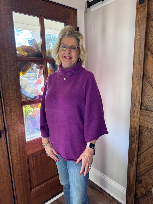 Purple Dolman Turtleneck