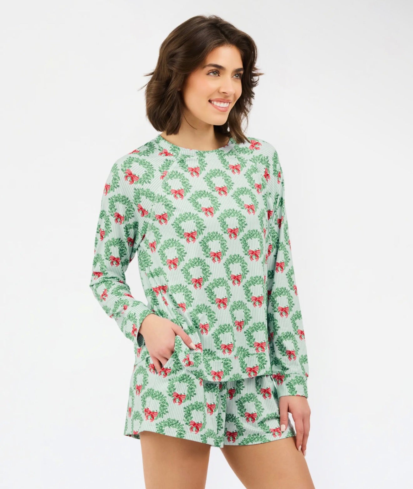 Wreath & Ribbon PJ Set